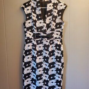 Black and white flower dress